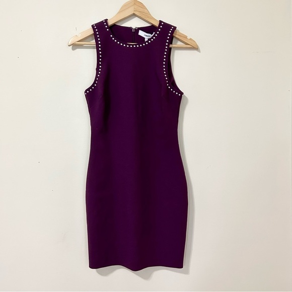 Likely Studded Sleeveless Manhattan Dress in Purple sz 4 - Picture 2 of 4